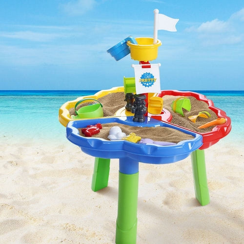 Keezi Kids Sandpit Pretend Play Set Outdoor Sand Water Table Beach Toy